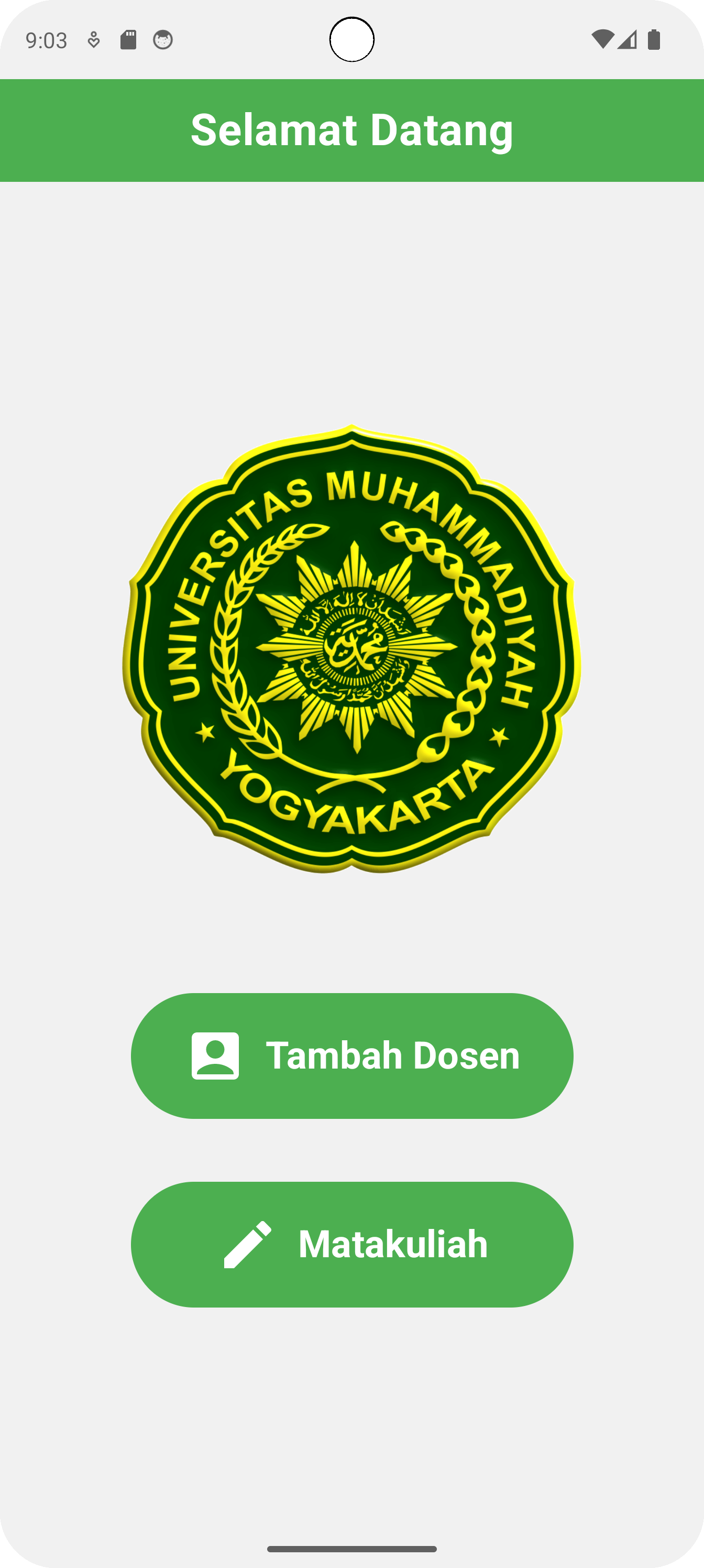 Aplikasi Manajemen Dosen & Mata Kuliah